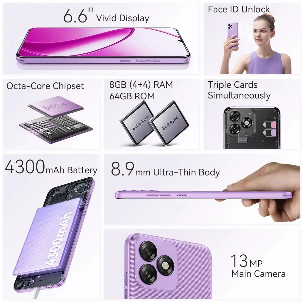Oukitel C53 5G 6.6-inch 4300mAh Battery 8.9mm Ultra-thin Body SmartPhone(8GB+64GB) - Image 5