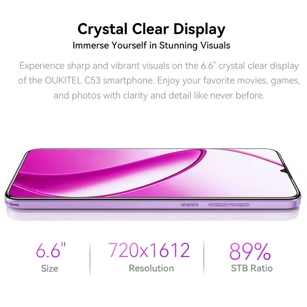 Oukitel C53 5G 6.6-inch 4300mAh Battery 8.9mm Ultra-thin Body SmartPhone(8GB+64GB) - Image 6