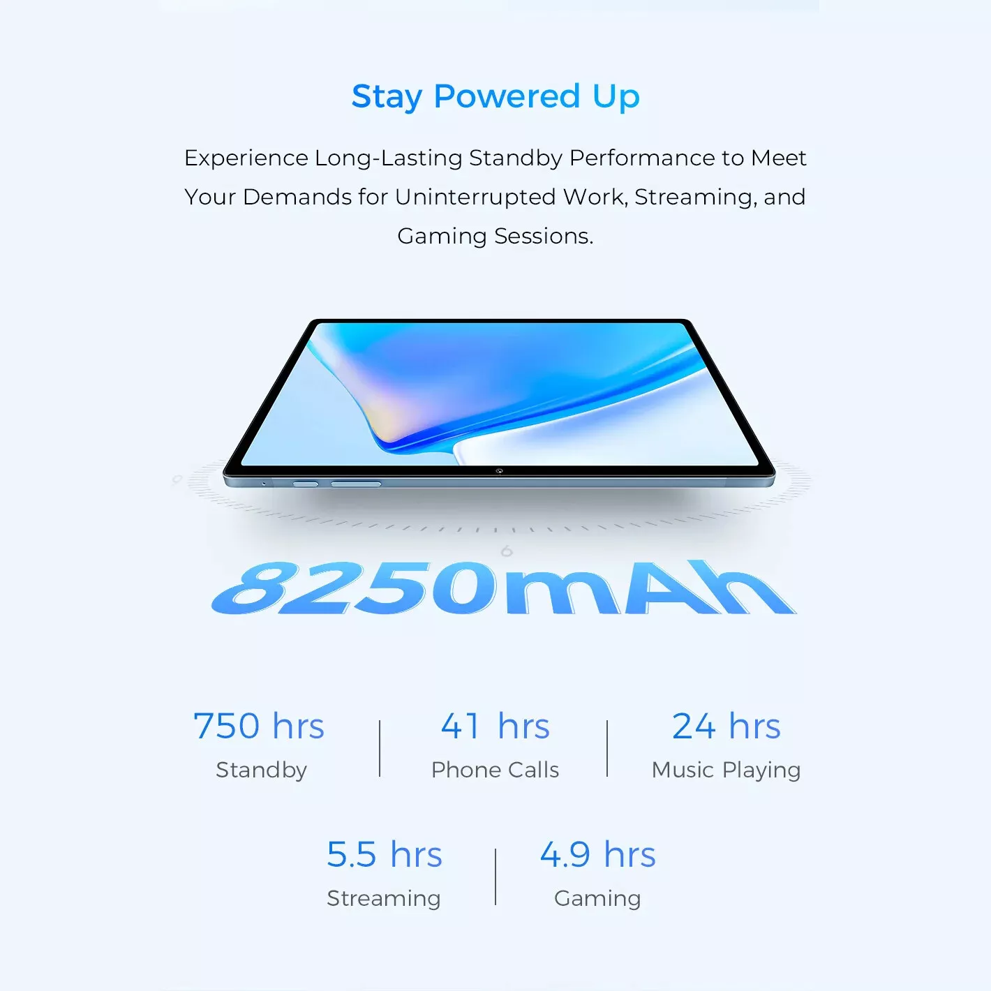 Oukitel OKT3 SmartTablet 10.5-inch HD Display Certified 8250mAh Battery Android 13(8GB+256GB) - Image 4