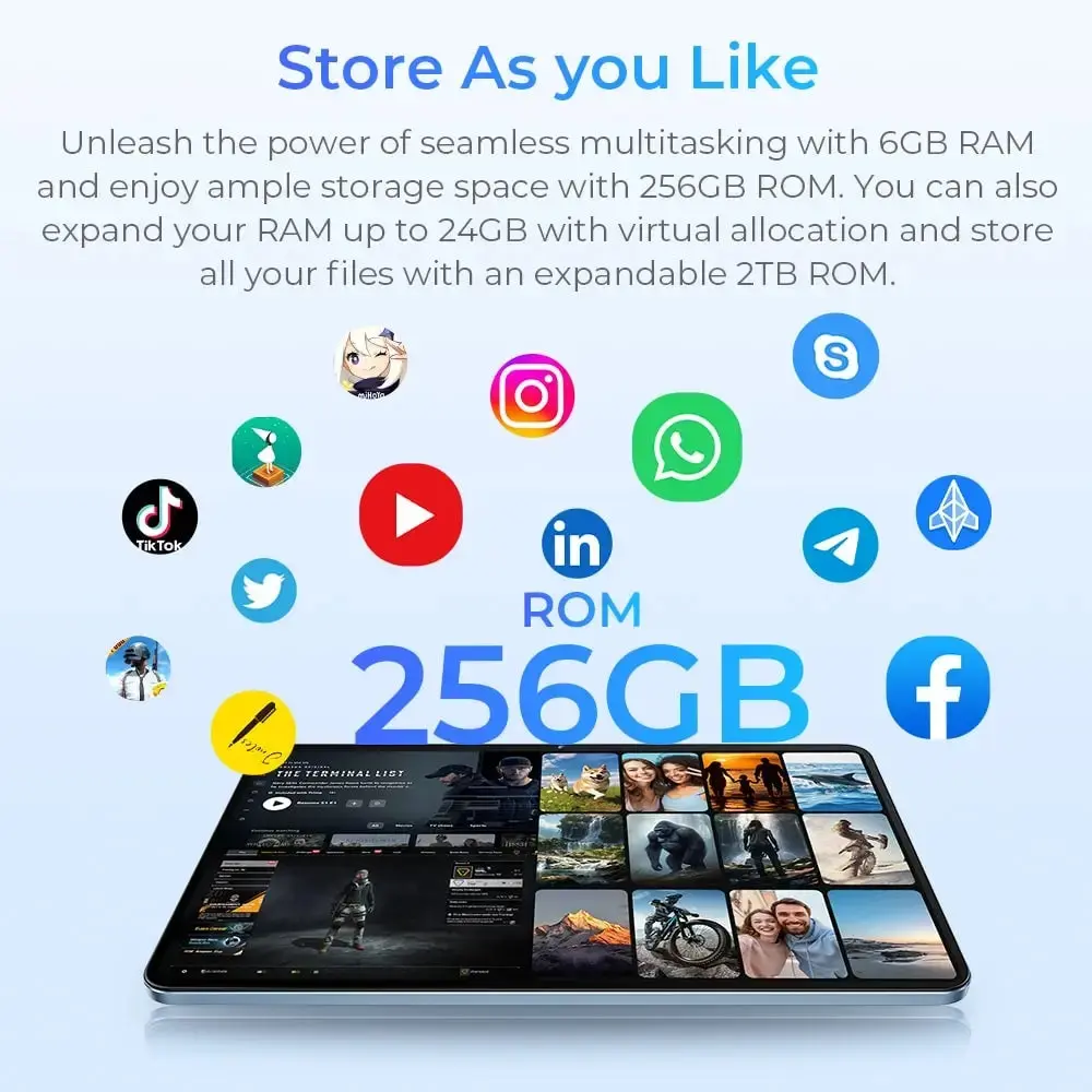 Oukitel OT5S SmartTablet 12-inch 2.4K TÜV SÜD Certified 8250mAh Battery Android 14(24GB+256GB) - Image 8