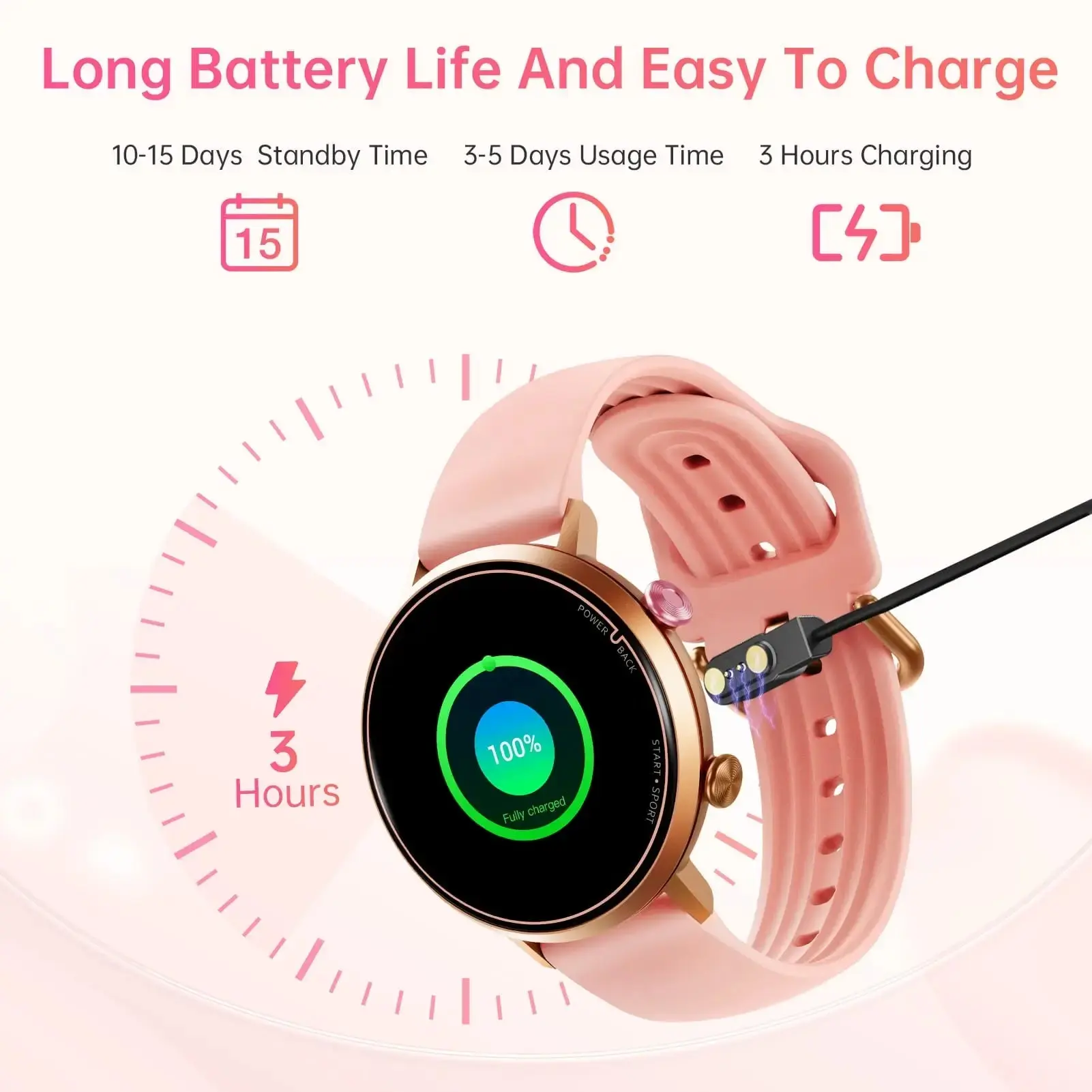 OUKITEL BT60 230mAh Battery Capacity 5ATM Waterproof Rugged Outdoor Watch - Image 4