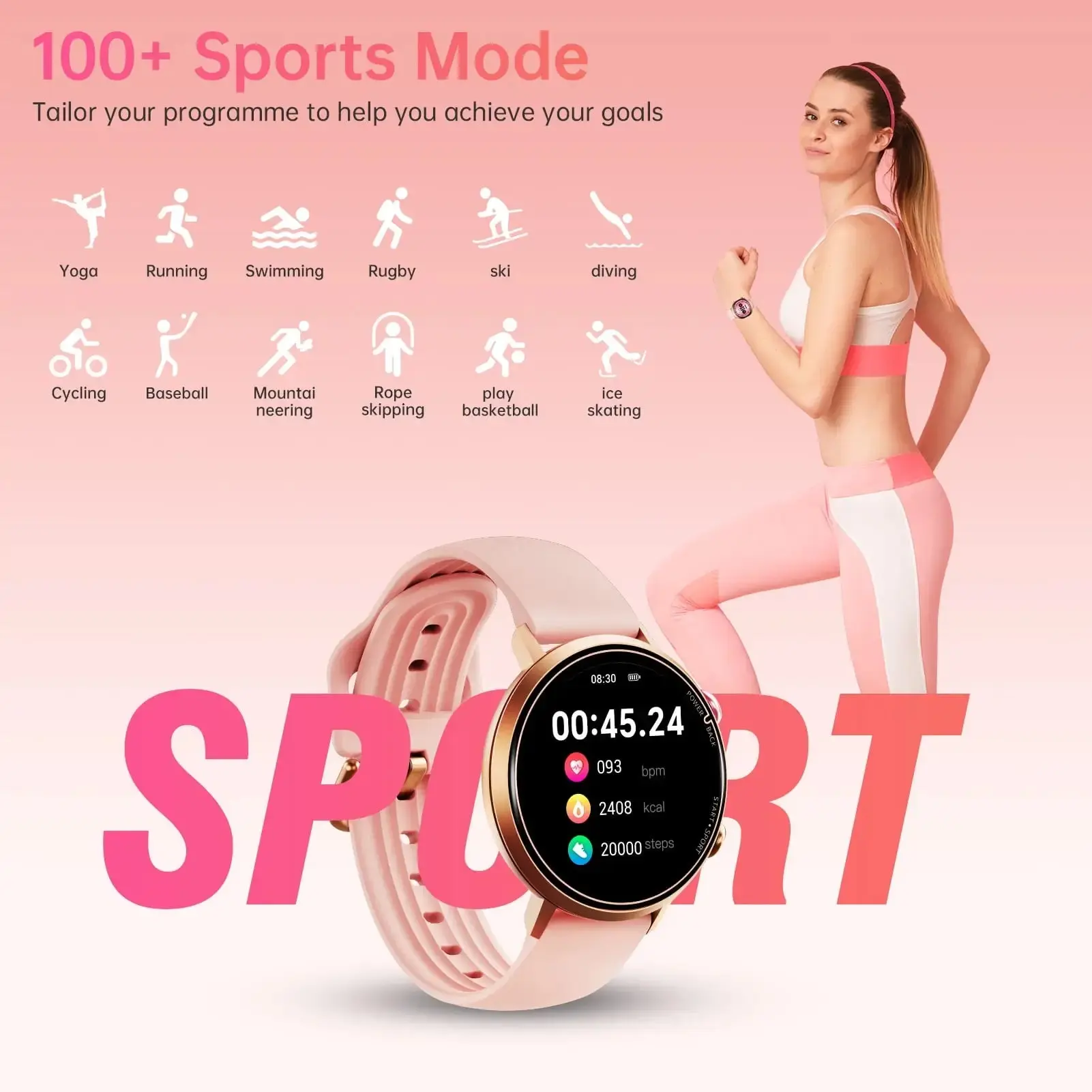 OUKITEL BT60 230mAh Battery Capacity 5ATM Waterproof Rugged Outdoor Watch - Image 5