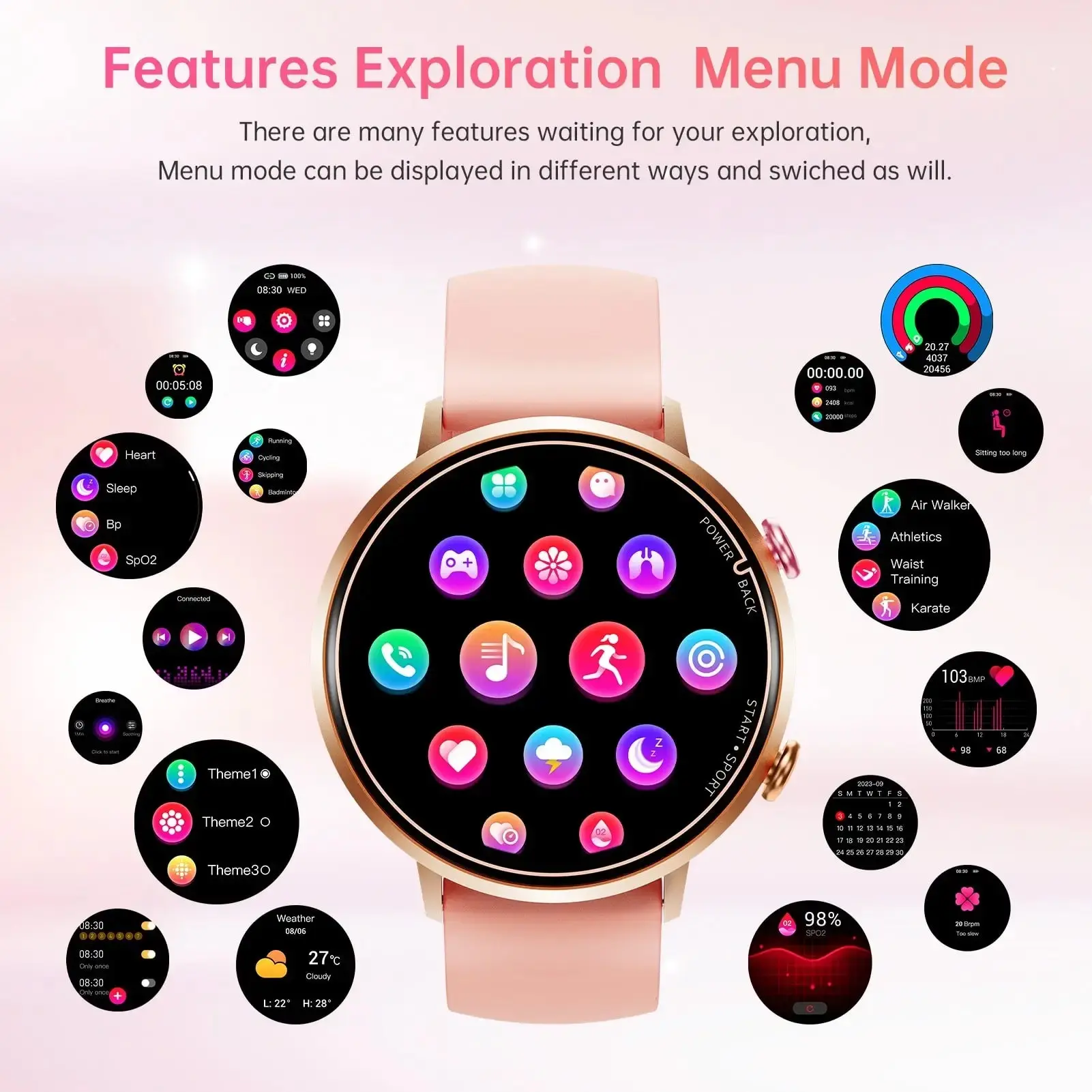 OUKITEL BT60 230mAh Battery Capacity 5ATM Waterproof Rugged Outdoor Watch - Image 6