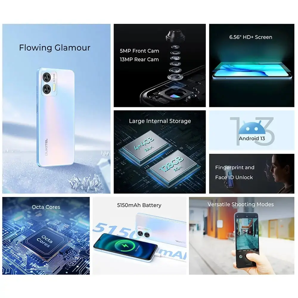 Oukitel C36 6.56-inch 5150mAh Battery 9.18mm Ultra-thin Body SmartPhone(4GB+128GB) - Image 9