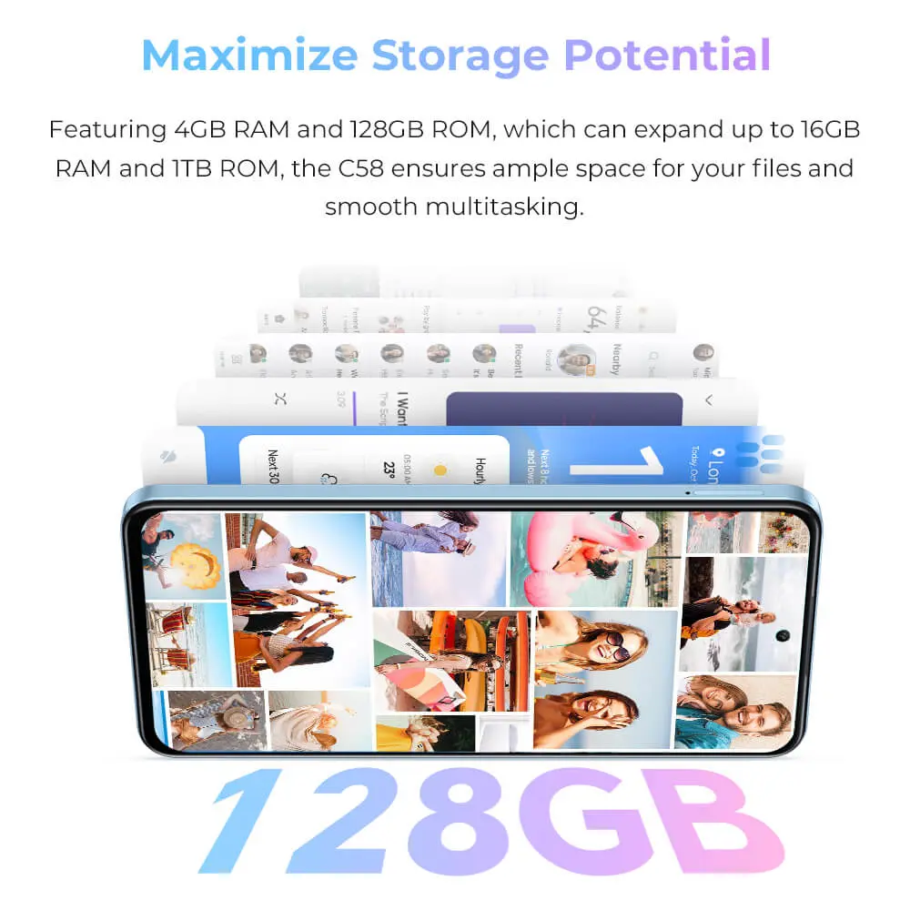 Oukitel C58 6.7-inch 5150mAh Battery 8.7mm Ultra-thin Body SmartPhone(16GB+128GB) - Image 7