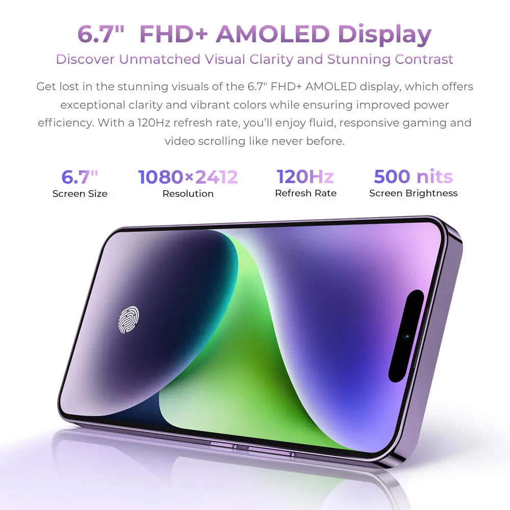 Oukitel P1 6.7-inch 5150mAh Battery 8.2mm Ultra-thin Body SmartPhone(8GB+256GB) - Image 10