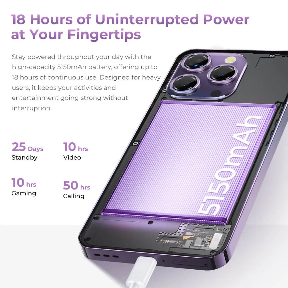 Oukitel P1 6.7-inch 5150mAh Battery 8.2mm Ultra-thin Body SmartPhone(8GB+256GB) - Image 5