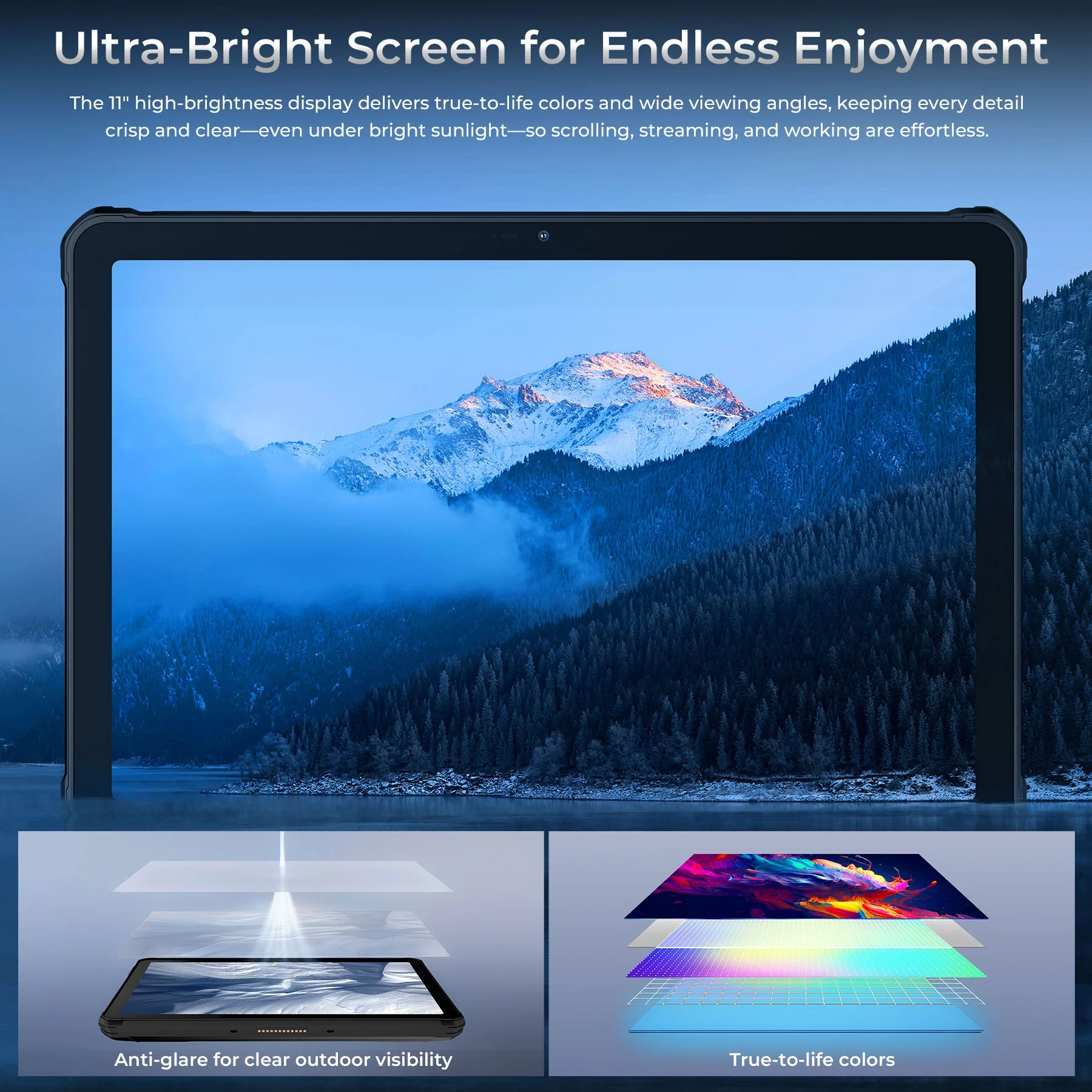 OUKITEL RT10 5G Rugged Tablet 11" Dimensity 7400X 25000mAh Battery 64MP Camera Android 15(12GB+512GB) - Image 5
