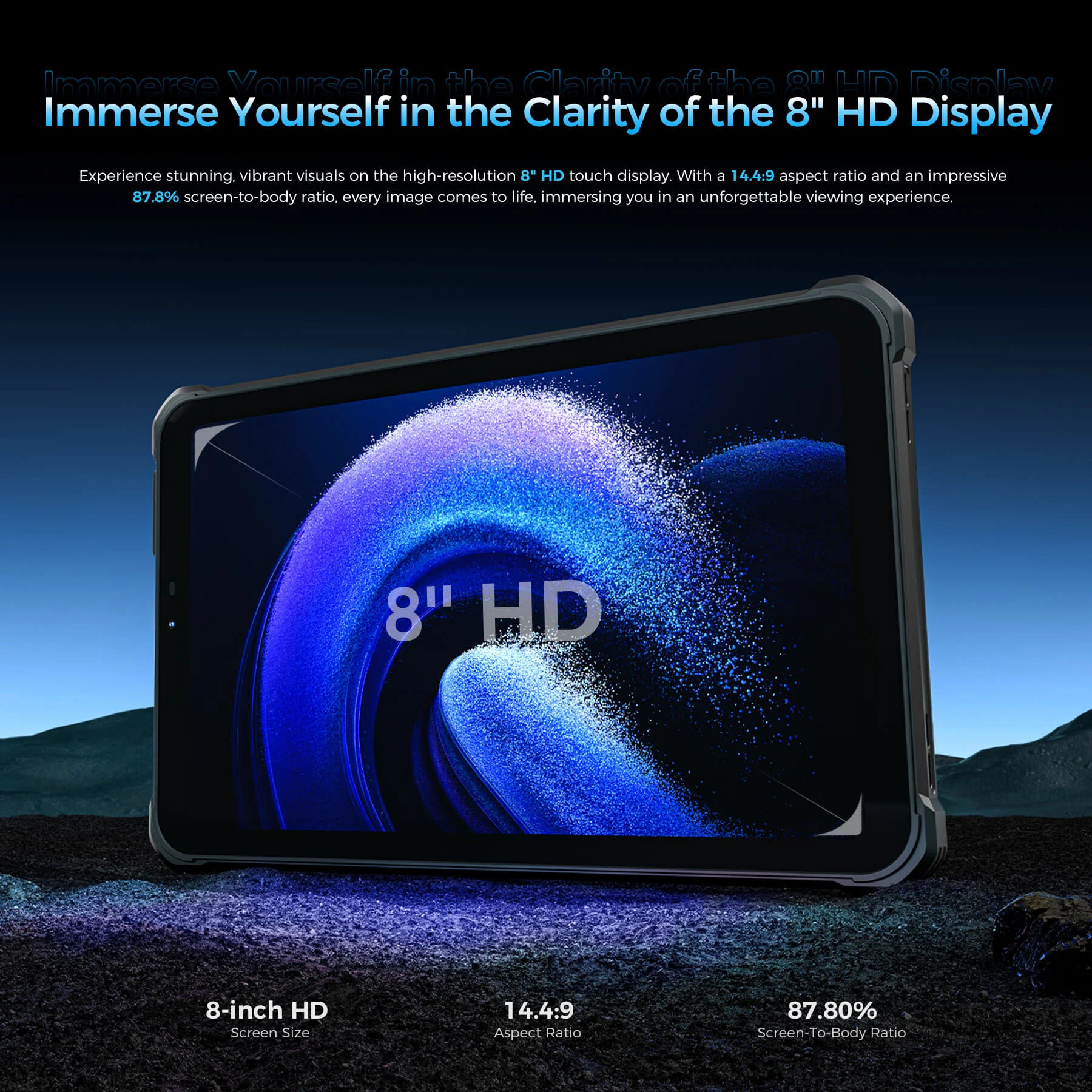Oukitel RT3 Plus 4G RuggedTablet 8-inch 11000mAh Big Battery 16MP Camera Android 15 (6GB+128GB NFC) - Image 7