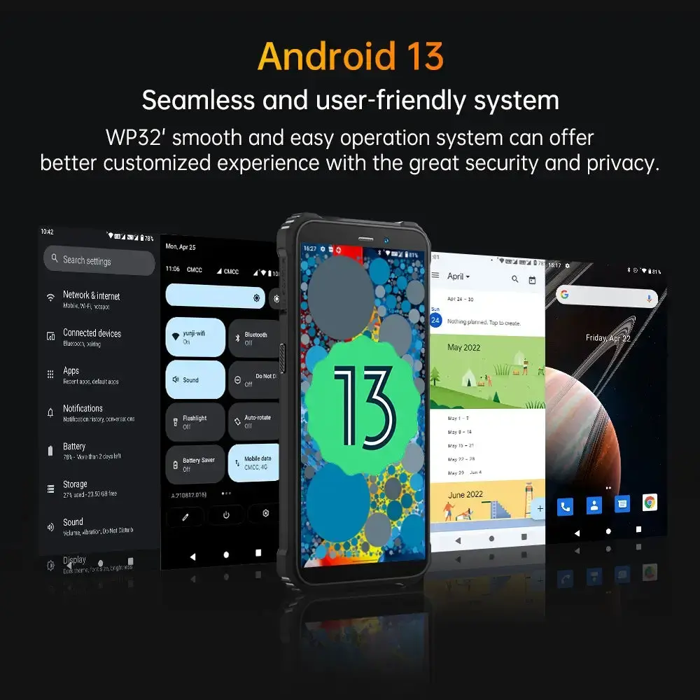 OUKITEL WP32 Android 13 Outdoor Mobile Phone 12GB + 128GB (1TB Expandable) Rugged Smartphone - Image 6
