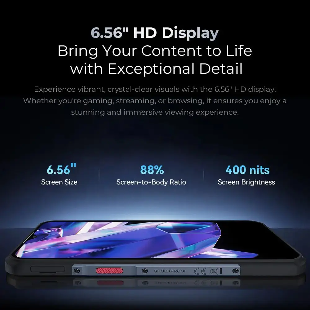 Oukitel WP35S 4G Rugged Phone 6.56'' HD+ Display 11000mAh Big Battery 48MP Camera Android 14(24GB+256GB NFC) - Image 5