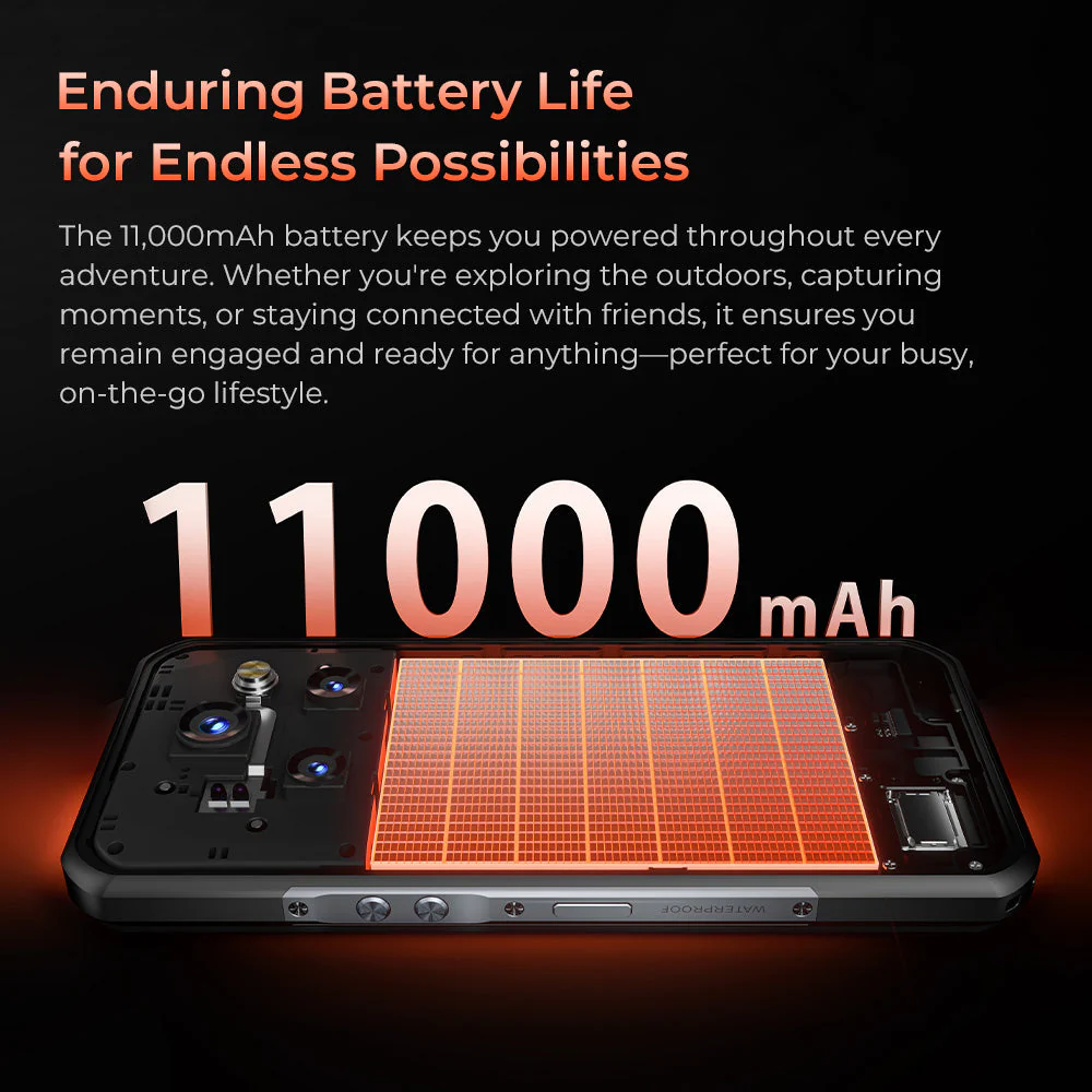 Oukitel WP55 Pro 5G Rugged Phone 6.6'' HD+ Display 11000mAh Big Battery 108MP Camera Android 15(16GB+512GB NFC) - Image 6