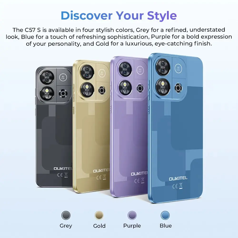 Oukitel C57s 6.52-inch 4300mAh Battery 9.4mm Ultra-thin Body SmartPhone(8GB+128GB) - Image 7