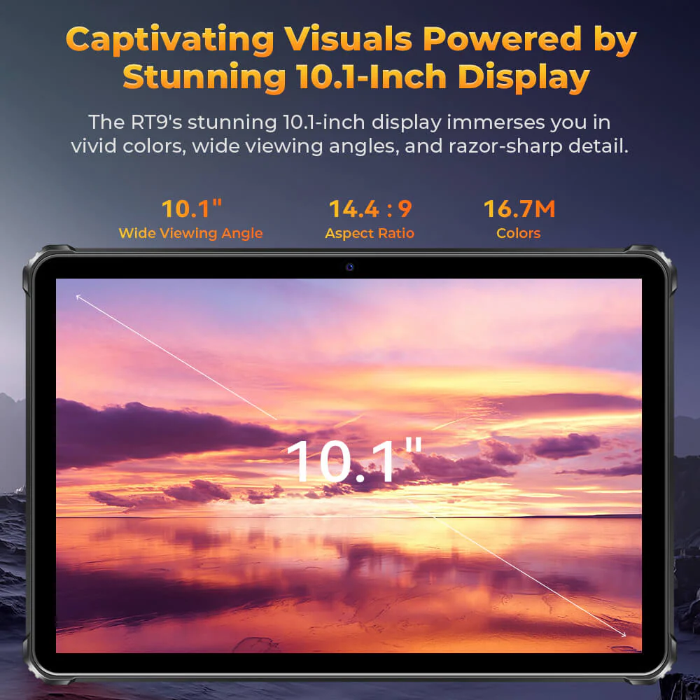 Oukitel RT9 RuggedTablet 10.1-inch 2K 11000mAh Big Battery 16MP Camera Android 14 (24GB+256GB) - Image 11