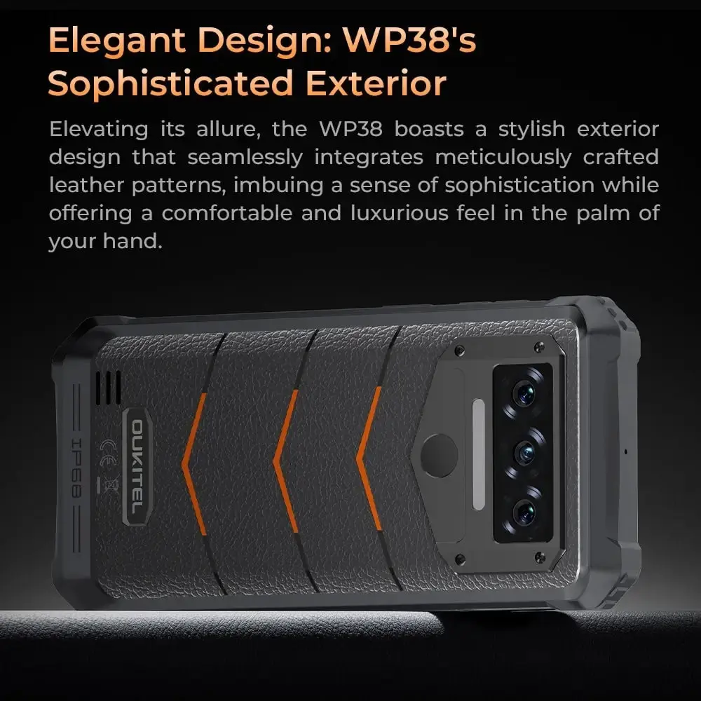 Oukitel WP38 4G Rugged Phone 6.52-inch 10600mAh Big Battery 13MP Camera Android 13(12GB+256GB NFC) - Image 12