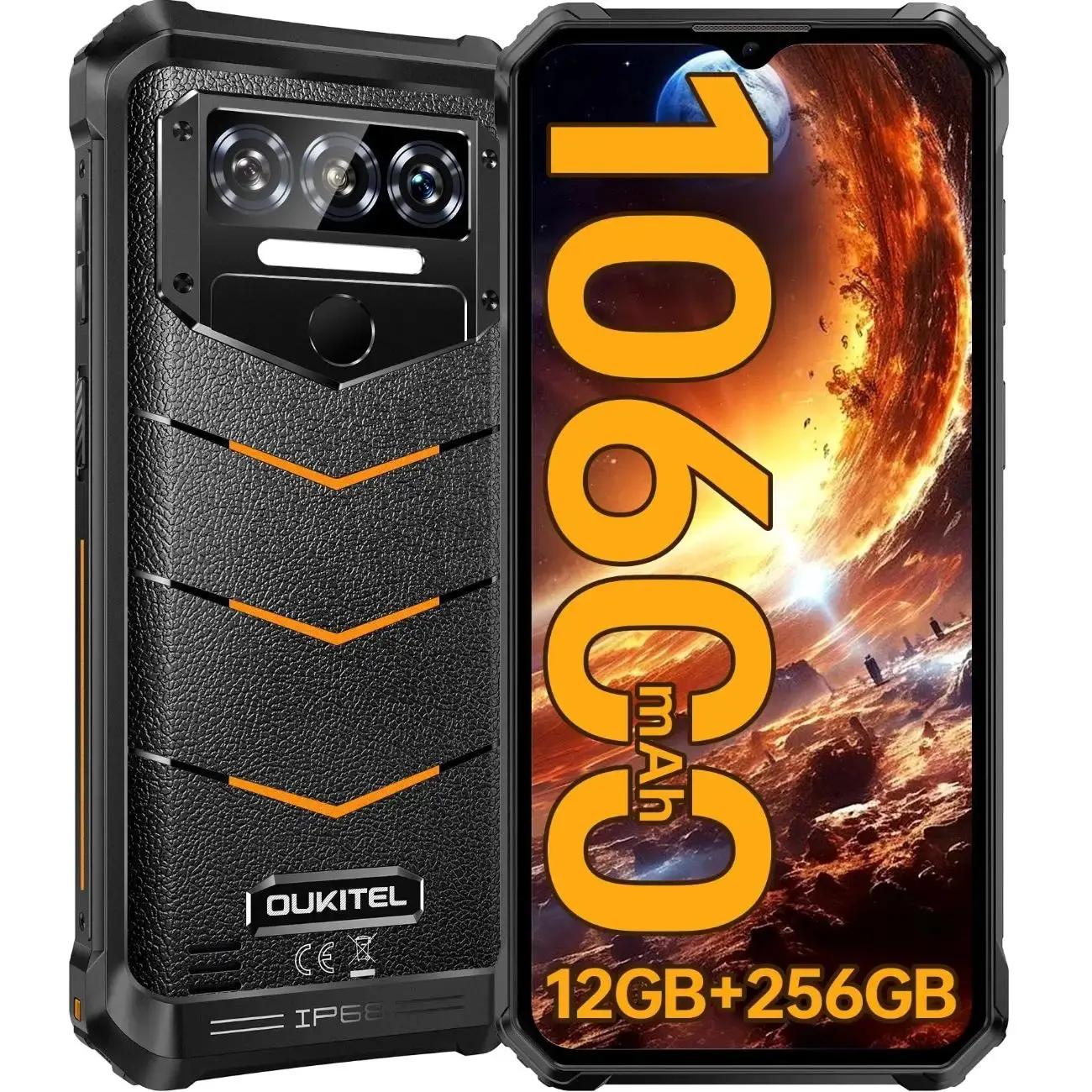 Oukitel WP38 4G Rugged Phone 6.52-inch 10600mAh Big Battery 13MP Camera Android 13(12GB+256GB NFC) - Image 2