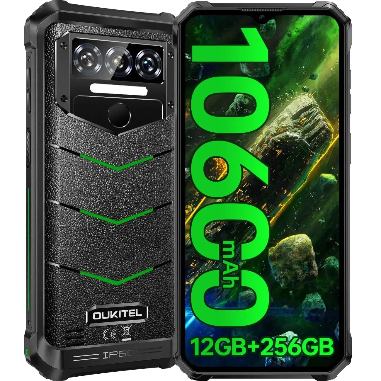 Oukitel WP38 4G Rugged Phone 6.52-inch 10600mAh Big Battery 13MP Camera Android 13(12GB+256GB NFC) - Image 3